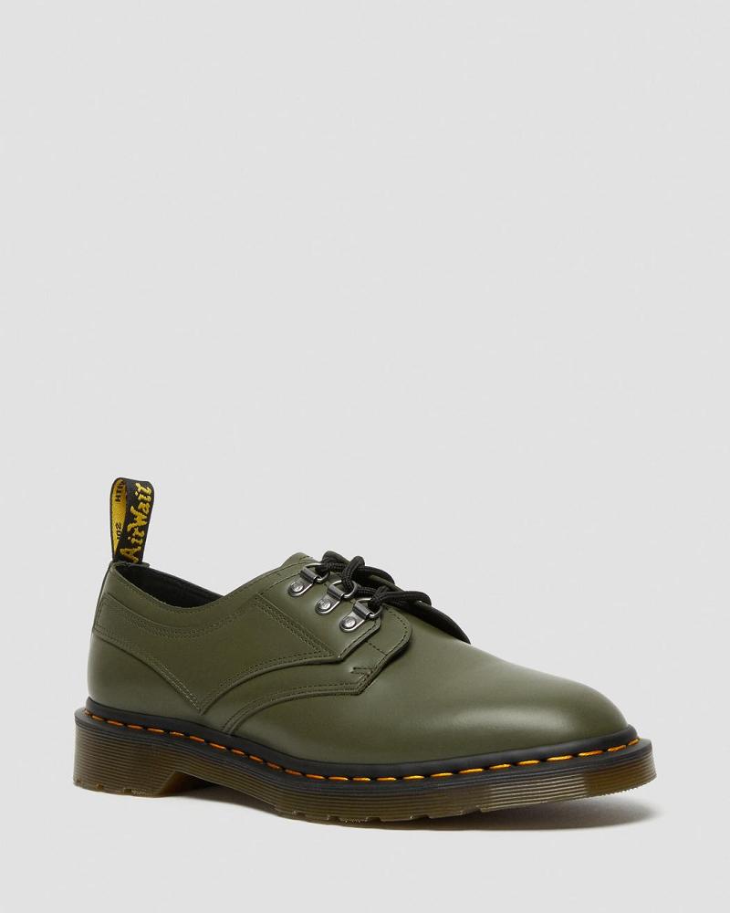 Green Women\'s Dr Martens 1461 Verso Smooth Leather Oxfords Shoes | CA 376QMA